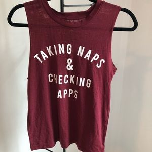 Taking Naps and Checking Apps Graphic Tank